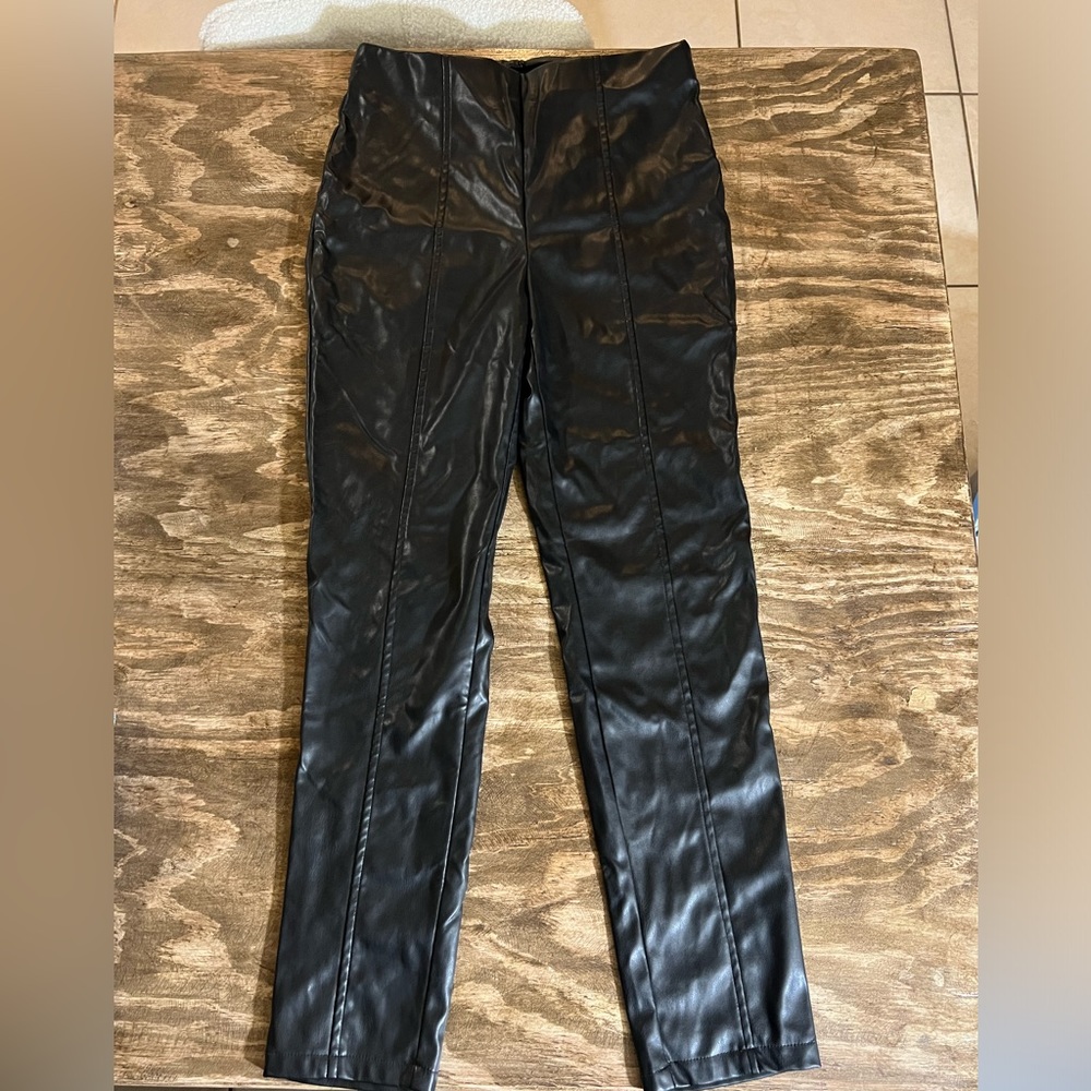 Faux Leather Skinny Jeans Size M